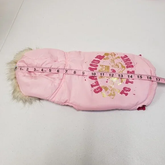 Simply Dog Pink Faux Fur Coat Glamour to the Bone NWOT Size Small - Picture 7 of 10